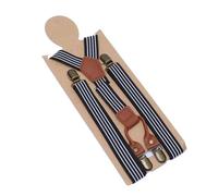 FJOADNVM Bretelles Homme Bretelles élastiques à rayures for hommes, ceinture bronze clipser, bretelles for femmes, largeur 2,5 cm, réglables for mariage(Black)