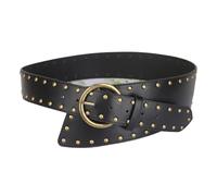 FJOADNVM Ceinture RivetéE Ceintures extérieures à rivets et boucle ardillon en bronze for femmes, ceinture décorative for la taille, corset, style cowgirl, sur robe, manteau DéCorer(96cm,Black)