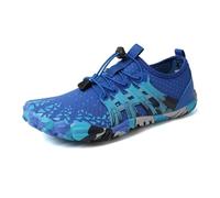 FJOADNVM Chaussures Aquatiques Chaussures Aquatiques en amont, pataugeoire, Natation, Pieds Nus, Chaussures Five Fingers, Plage, Bord de mer, Baskets légères Unisexes(Blue,40)