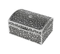 FJOADNVM Coffre Au TréSor RéTro Boîte à Bijoux rectangulaire en métal Vintage for, Coffre au trésor, bagues, Boucles d'oreilles, pièces de Monnaie Or, Organisateur Rangement TréSor(30 * 20.5cm)