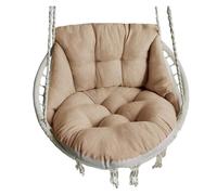 FJOADNVM Coussin Fauteuil Suspendu Coussin de Chaise hamac, Coussin de Chaise à œuf à Panier Suspendu, siège Rond, Coussin de Dossier épais adapté au Jardin de la Cour(Brown)