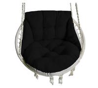 FJOADNVM Coussin Fauteuil Suspendu Coussin de Chaise hamac, Coussin de Chaise à œuf à Panier Suspendu, siège Rond, Coussin de Dossier épais adapté au Jardin de la Cour(Black)