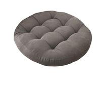 FJOADNVM Coussins De Jardin Grands oreillers Ronds de siège Sol, Coussins Gris touffetés en Velours côtelé for Yoga Plein air, Tatami, Coussin Chaise, sièges décontractés(Color 6,Round 55cm)