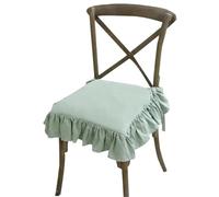 FJOADNVM Coussins De Jardin Housse de Coussin Chaise à Volants, Tissu antidérapant, siège Jupe avec Attaches for Salon et Salle Manger(Light Green,1pc 50x50cm)