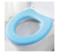 FJOADNVM Housse De SièGe De Toilette Housse de siège Toilette Lavable Coussin en Mousse Autocollant imperméable Siège Forme V Rondelle Accessoire Salle Bain Produits for la Maison(O-Shaped Blue)
