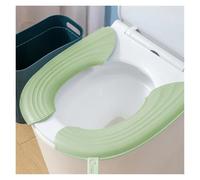 FJOADNVM Housse De SièGe De Toilette Lot de 2 Paires Housses siège Toilette imperméables et lavables, Tapis, Accessoires Salle Bain, Coussin Doux Couleur Pure, Universel(Light Green)