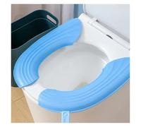 FJOADNVM Housse De SièGe De Toilette Lot de 2 Paires Housses siège Toilette imperméables et lavables, Tapis, Accessoires Salle Bain, Coussin Doux Couleur Pure, Universel(Blue)