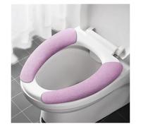 FJOADNVM Housse De SièGe De Toilette Lot de 2 Paires Housses siège Toilette réutilisables en Flanelle Chaude, lavables, Tapis Salle Bain, Housse Universelle(Routine-Purple)