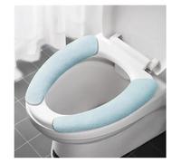 FJOADNVM Housse De SièGe De Toilette Lot de 2 Paires Housses siège Toilette réutilisables en Flanelle Chaude, lavables, Tapis Salle Bain, Housse Universelle(Routine-Blue)