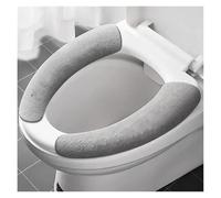 FJOADNVM Housse De SièGe De Toilette Lot de 2 Paires Housses siège Toilette réutilisables en Flanelle Chaude, lavables, Tapis Salle Bain, Housse Universelle(Routine-Gery)