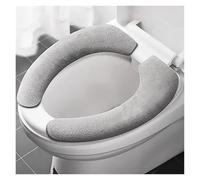 FJOADNVM Housse De SièGe De Toilette Lot de 2 Paires Housses siège Toilette réutilisables en Flanelle Chaude, lavables, Tapis Salle Bain, Housse Universelle(Enlarge-Gery)