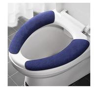 FJOADNVM Housse De SièGe De Toilette Lot de 2 Paires Housses siège Toilette réutilisables en Flanelle Chaude, lavables, Tapis Salle Bain, Housse Universelle(Routine-Dark Blue)
