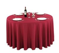 FJOADNVM Nappe Table Ronde Nappe décorative de Mariage nappes Rondes Couverture Table à Manger décor Banquet d'anniversaire la Maison(Light Red,160cm Round)