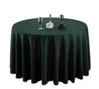 FJOADNVM Nappe Table Ronde Nappe décorative de Mariage nappes Rondes Couverture Table à Manger décor Banquet d'anniversaire la Maison(Deep Green,160cm Round)
