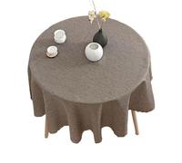 FJOADNVM Nappe Table Ronde Nappe Ronde en Coton Et Lin Uni, Diamètre De Couverture 90-180 Cm, for La Maison, Le Thé(Color-4,Round160cm)