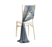 FJOADNVM Noeud De Chaise Mariage 10/50PCS Chiffon Chair Sashes Cover Aisle Decorations Draping Fabric Wrinkle-Free with Tie for Party Wedding Decorate Banquet(Blue,50pcs)