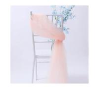 FJOADNVM Noeud De Chaise Mariage 6 Pcs ×2 Meter Chair Sashes Tulle Roll Decor White Organza Gauze Sheer Yarn Fabric for Birthday Party Wedding Events Decorations(Pink3)