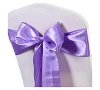 FJOADNVM Noeud De Chaise Mariage Elegant Set of 10 Satin Chair Sashes - Beautifully Designed Bow for Wedding Reception, Party, Or Hotel Decoration(10pcs Purple)