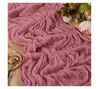 FJOADNVM Noeud De Chaise Mariage Lot de 5 ou 10 chemins Table en Gaze Rose Clair Style bohème, rustiques et Transparents, for Chaise, for Mariage, fête prénuptiale(Rubber Red,90CMX180CM_6PCS)