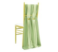 FJOADNVM Noeud De Chaise Mariage Set of 2 Chiffon Chair Sashes Wedding Decoration 30x300cm Knot Bands for Party Banquet Event Baby Shower Decors(Black)