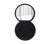 FJOADNVM Petit Miroir Maquillage 3pcs HD Mirror Circular Make-Up Cute Portable Small Folding Rotating Handheld Cosmetic(Black)