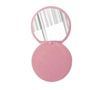 FJOADNVM Petit Miroir Maquillage 3pcs HD Mirror Circular Make-Up Cute Portable Small Folding Rotating Handheld Cosmetic(Pink)