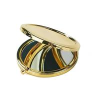 FJOADNVM Petit Miroir Maquillage 5/10pcs 57mm Portable Folding Mirror Compact Stainless Steel Metal Makeup Cosmetic Pocket Beauty(10pcs Gold)