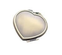 FJOADNVM Petit Miroir Maquillage 5pcs 67mm Heart Shape Folding Compact Mirror Pocket Makeup for DIY Jewelry Accessories Making(Bronze)