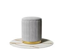 FJOADNVM Repose Pied Banc de Toilette crème avec Cadre en Bois Massif et Pouf Rangement Flanelle Douce for la Peau, Chaise Couvercle Ouvert(Basic Light Gray)