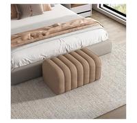 FJOADNVM Repose Pied Banc en Velours for entrée, Banc à Chaussures, hôtel, Centre Commercial, Repose-Pieds, de Luxe, Doux, Bout lit, Tabouret Bas, Meuble(Khaki Length 40CM)