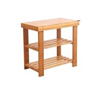 FJOADNVM Repose Pied Tabouret de ménage en Bambou avec étagère à Chaussures for Changer, Rangement Ottoman, Banc, siège d'entrée, Organisateur Couloir, Meubles