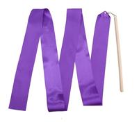 FJOADNVM Rubans De Danse Lot de 2 Rubans Gymnastique Rythmique colorés sans nœuds, Accessoires Danse en Soie qualité supérieure for l'entraînement et Les Arts du Cirque(Purple)
