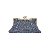FJOADNVM Sac A Main Strass Femme Pochette en strass for femmes, pochette de soirée avec diamants brillants(Blue)