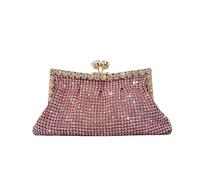 FJOADNVM Sac A Main Strass Femme Pochette en strass for femmes, pochette de soirée avec diamants brillants(Pink)