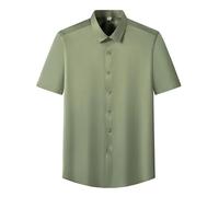FJOADNVM T-Shirt Uni pour Homme Men's Short Sleeve Shirt Summer Style Ice Silk Feeling Large Size No Iron Business and Leisure(Color-7,XL)
