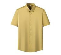 FJOADNVM T-Shirt Uni pour Homme Men's Short Sleeve Shirt Summer Style Ice Silk Feeling Large Size No Iron Business and Leisure(Color-8,2XL)