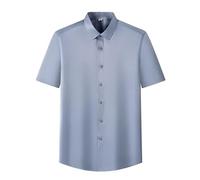 FJOADNVM T-Shirt Uni pour Homme Men's Short Sleeve Shirt Summer Style Ice Silk Feeling Large Size No Iron Business and Leisure(Color-6,5XL)