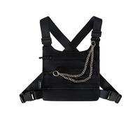 FJOADNVM Tactique Poitrine Rig Sac Sac de poitrine à trois couches, gilet unisexe, sac dos multifonction(Type 1)
