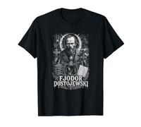 Fjodor Dostojewski Souls Underground Littérature T-Shirt Graphique avec Valeur, Homme, Noir, M