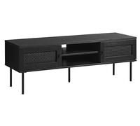 FJORDFORM Meuble TV avec 2 Portes, 120 cm de Long, étagères réglables, pour Salon, Salle à Manger, Chambre à Coucher, en polyrotin, Surface en mélamine