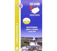 Fjords de l'Ouest de l'Islande - Carte régionale 3 - 1:200,000 | Mal og menning