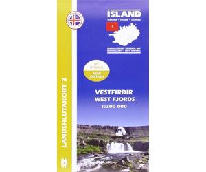 Fjords de l'Ouest de l'Islande - Carte régionale 3 - 1:200,000 | Mal og menning