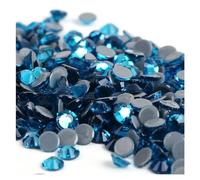 FJQFHH Diamants d'eau Super Flash Cristaux Artisanat orne Strass 40 Couleurs Cristal AB Hot Fix, thermocollants, for Couture et décorations en Tissu(Blue Zircon,Mix ss6-ss30 10gram)