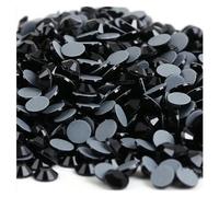 FJQFHH Diamants d'eau Super Flash Cristaux Artisanat orne Strass 40 Couleurs Cristal AB Hot Fix, thermocollants, for Couture et décorations en Tissu(Black Jet,Ss6 1440pcs)