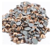 FJQFHH Diamants d'eau Super Flash Cristaux Artisanat orne Strass 40 Couleurs Cristal AB Hot Fix, thermocollants, for Couture et décorations en Tissu(Rose Gold,Ss20 1440pcs)