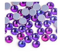 FJQFHH Diamants d'eau Super Flash Cristaux Artisanat orne Strass 40 Couleurs Cristal AB Hot Fix, thermocollants, for Couture et décorations en Tissu(Purple Velvet,Ss30 288pcs)