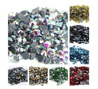 FJQFHH Diamants d'eau Super Flash Cristaux Artisanat orne Strass 40 Couleurs Cristal AB Hot Fix, thermocollants, for Couture et décorations en Tissu(Lt.Rose,Ss16 1440pcs)