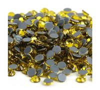 FJQFHH Diamants d'eau Super Flash Cristaux Artisanat orne Strass 40 Couleurs Cristal AB Hot Fix, thermocollants, for Couture et décorations en Tissu(Citrine,Ss30 288pcs)