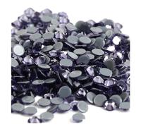 FJQFHH Diamants d'eau Super Flash Cristaux Artisanat orne Strass 40 Couleurs Cristal AB Hot Fix, thermocollants, for Couture et décorations en Tissu(Tanzanite,Ss30 288pcs)