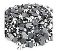 FJQFHH Diamants d'eau Super Flash Cristaux Artisanat orne Strass 40 Couleurs Cristal AB Hot Fix, thermocollants, for Couture et décorations en Tissu(Silver Hematite,Mix ss6-ss30 10gram)